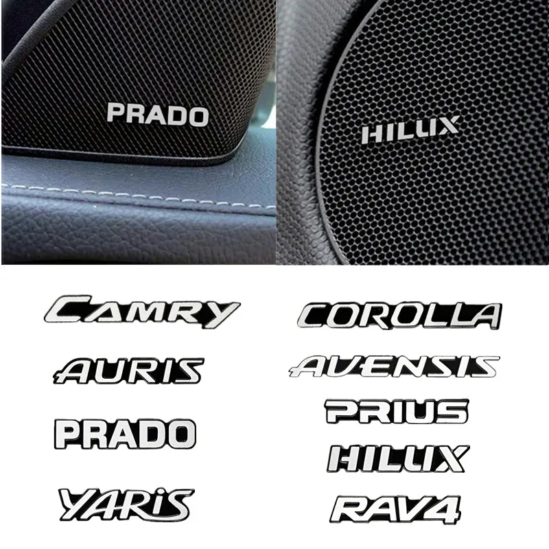 4 шт. 3D алюминиевая эмблема Эмблема Наклейка для Toyota corolla chr prado camry rav4 yaris auris prius