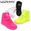 2022 Woman Breathable High Top Black White Boots Shoes Women Casual Sport Shoes Platform Hidden Increasing Sneakers Leather Shoe ► Photo 1/6