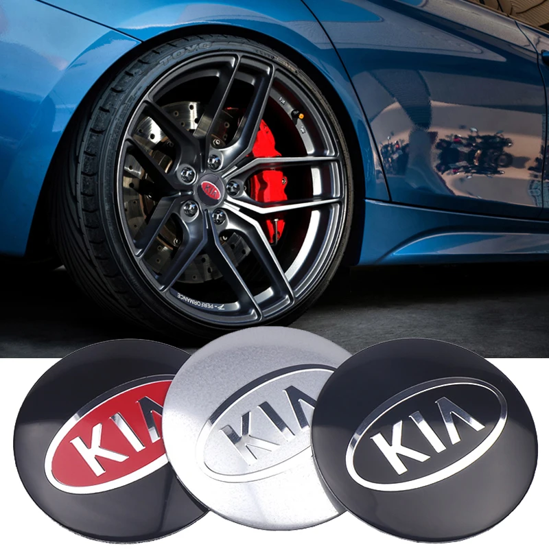 4pcs 56mm Car Wheel Center Hub Caps Sticker Decals For Kia Cerato