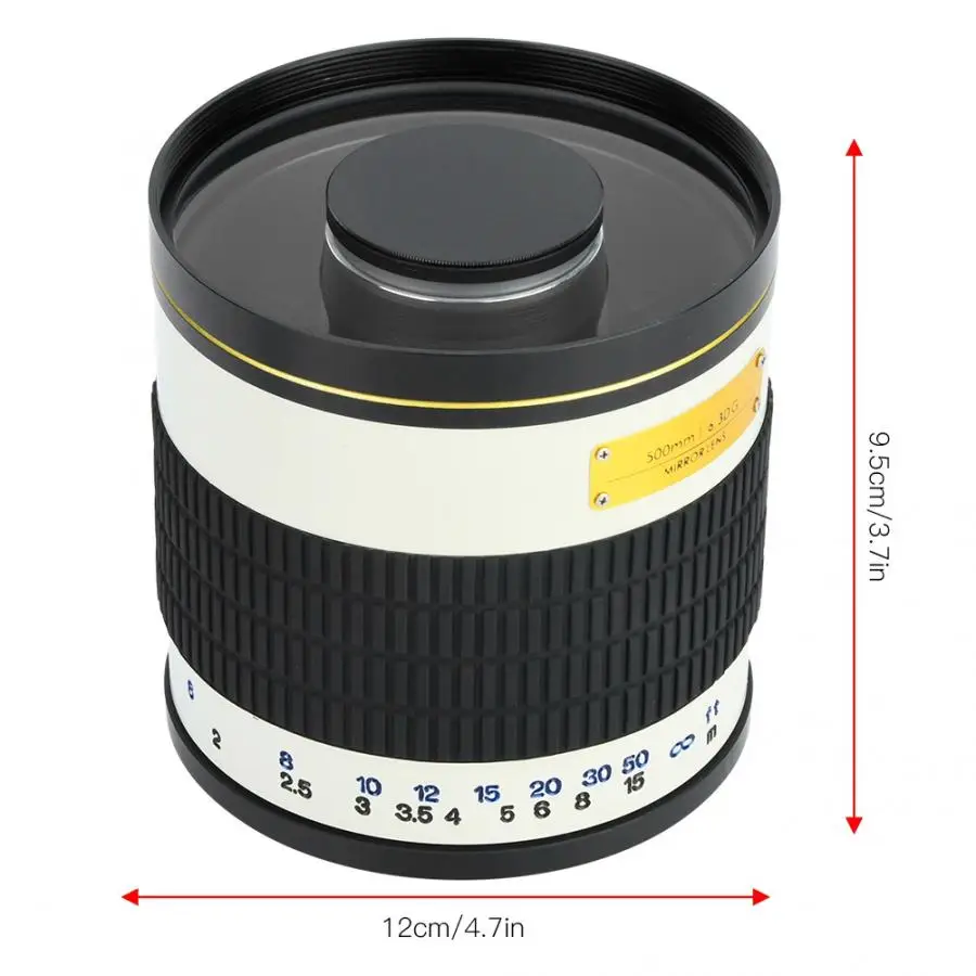 Прочный 500 мм f/6,3 телеобъектив зеркальный для беззеркальной камеры Белый