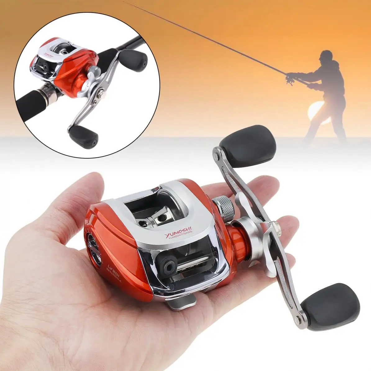 12+1BB 6.3:1 Gear Ratio Stainless Steel Fishing Baitcasting Reel Max Drag 5KG/11LB with Magnetic Brake Right Left Hand Optional | Спорт и