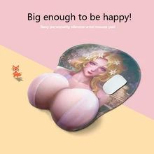 

Sexy Chest Soft Hip Silicon 3D Mouse Pad PC Gamer Anime Gaming Mousepad With Wrist Support Ergonomic Mouse Mat Desk Mat Large