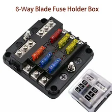 Панель предохранителей потрескавшийся ящик 6 Way 12V 24V блок