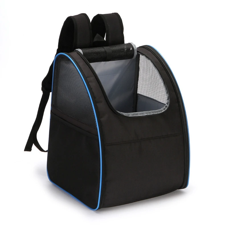 Black and Blue Сумка для собак, сетчатая переноска для питомцев, для щенков, кошек, Большой Вместительный рюкзак, переносная переноска для питомцев, дышащие аксессуары для собак - Цвет: Black and Blue