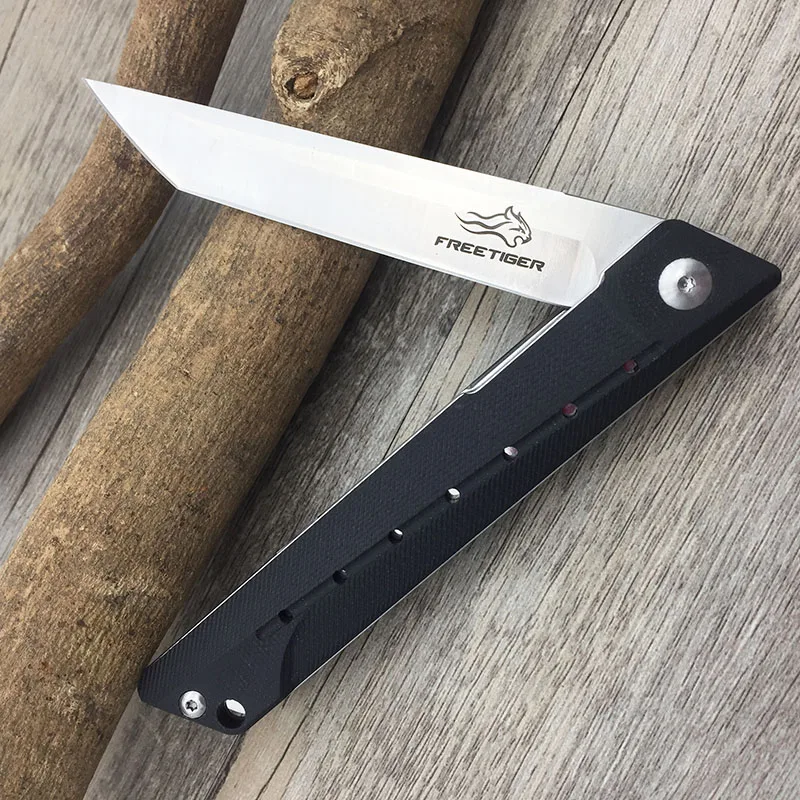 FREETIGER FT902 складной нож D2 лезвие G10 ручка шарикоподшипник Tanto Открытый Охота Кемпинг портативный карманный зажим EDC ножи