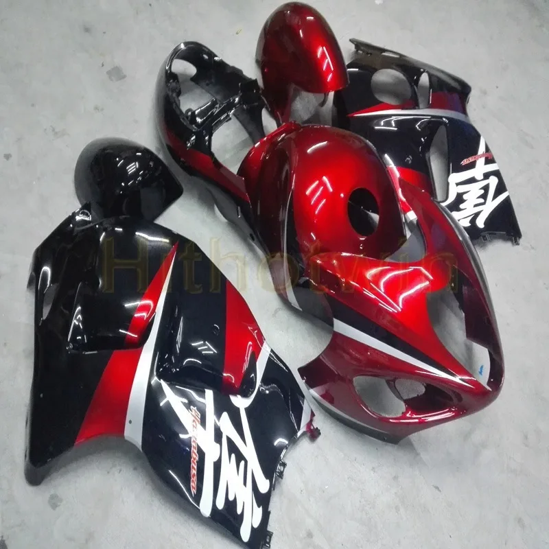 Пользовательские ABS Обтекатели для Suzuki GSX-R1300 1997-2007 год GSXR1300 97 98 99 00 01 02 03 04 05 06 07 красный, черный - Цвет: S