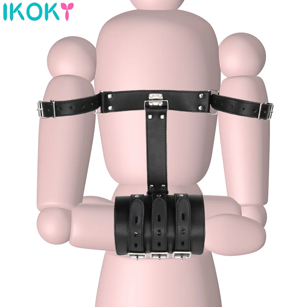 IKOKY кожаные Наручные Манжеты для связывания бандаж рук нарукавники аксессуары за