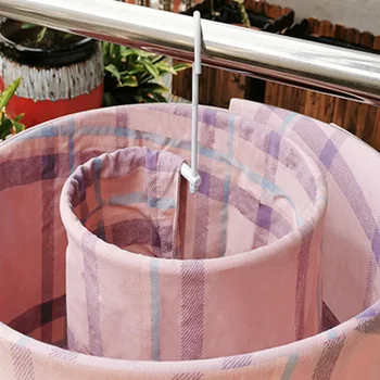 

Spiral-shaped Iron Quilt Sheets Hanger Cover Drying Hook Blanket Outdoor Home Indoor Hanging Rack