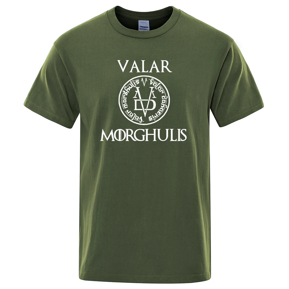Casual T-shirt herr A Song of Ice and Fire T-shirt Valar Morghulis Tryck T-shirts Sommar bomull Kortärmad Andas_voghion.com