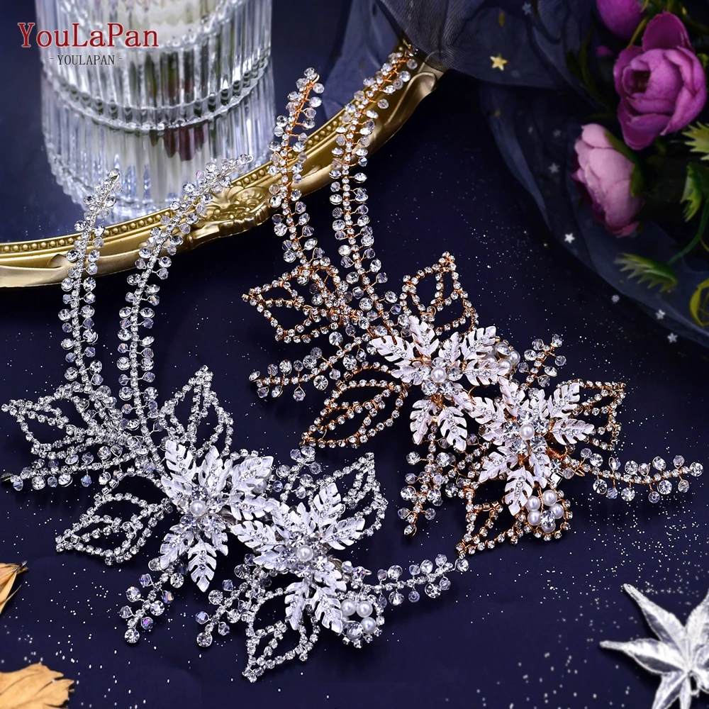 TOPQUEEN Wedding Hair Accessories Bridal Headgear Flower Bride Headdresses Side Hair Clip Hairpins Head Jewelry HP254,hair accessories,bridal hair accessories