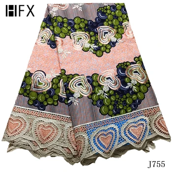 

HFX nigerian Lace Fabric 2019 Wax Cord Lace Fabric African Lace Fabric New Wax Cord Lace For Women Wedding Party Dress Y755