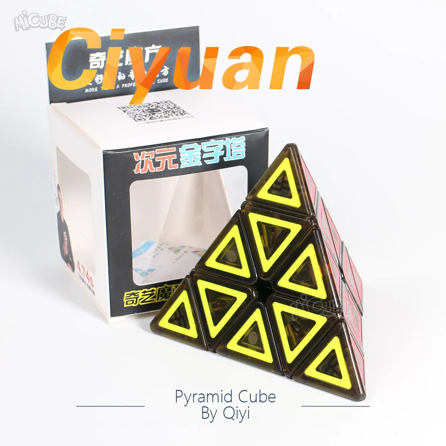 Пирамида куб 3x3 Qiyi Ciyuan Волшебные кубики цветной Pyraminxes Magic Скорость головоломка цветной игрушки для детей Cubo Magico