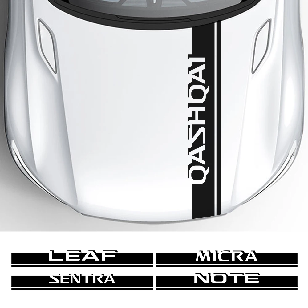 Наклейки для капота двигателя Nissan Qashqai J10 Leaf Micra Sentra патруль Maxima X-Trail Note