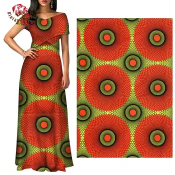 

Ankara African Wax Print Fabric BintarealWax Orange Circel Africa Polyester Fabric Ankara African Batik Fabric 24FS1367