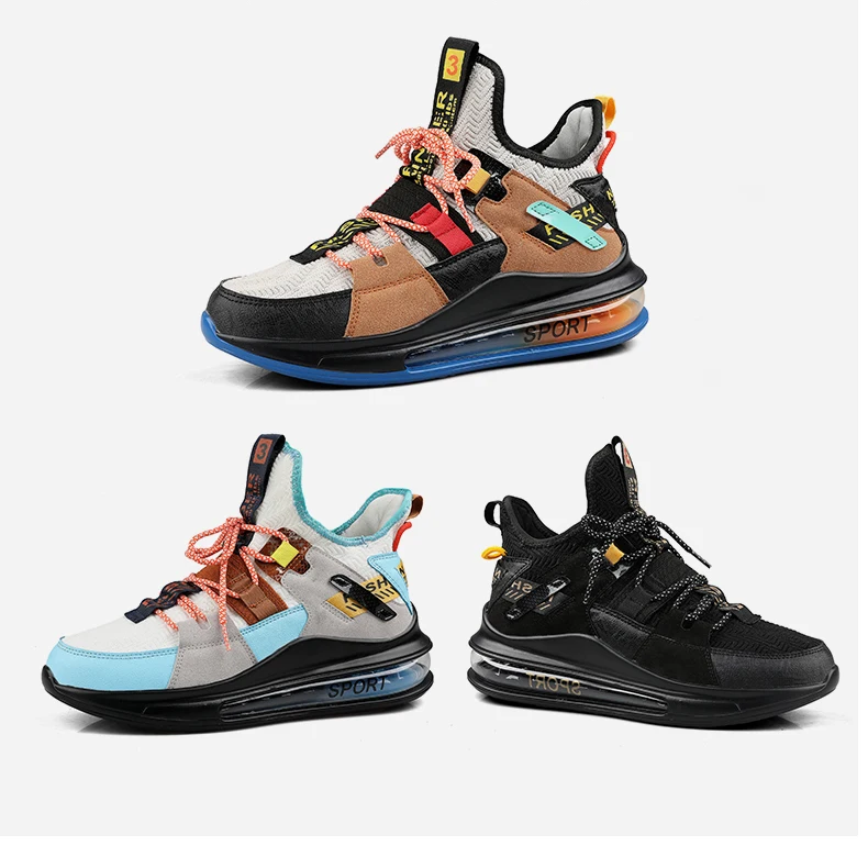 Colorful Dad Sneakers Light Blue