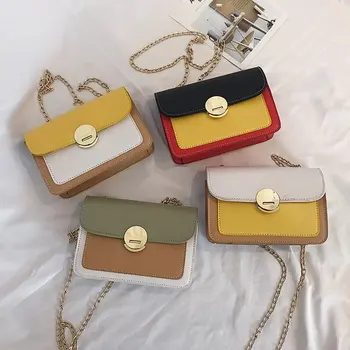 

Texture Shoulder Bag Western Style Women's Bag 2020 Fashion New Fashion Chain Messenger Bag Net Red Small Square Bag