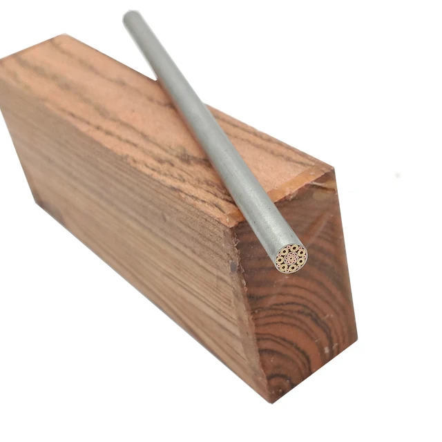 Knife DIY shank brass Mosaics Pin Rivets 130mm length nail steel tube 6mm DIY knife handle screw FIlled with resin G17