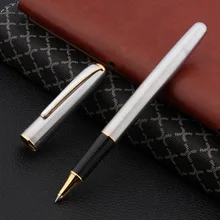 Металлическая ручка из нержавеющей стали белая с золотым шариковым шариком