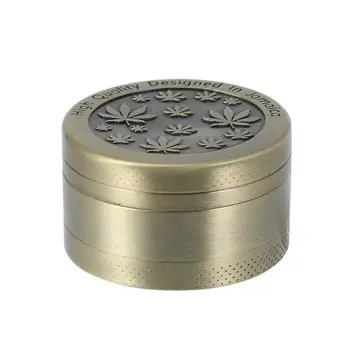 

1PC 40MM Metal Tobacco Grinder Zinc Alloy Smoke Delicate Leaves Pattern Tobacco Grinding Machine Multilayer Tabacco