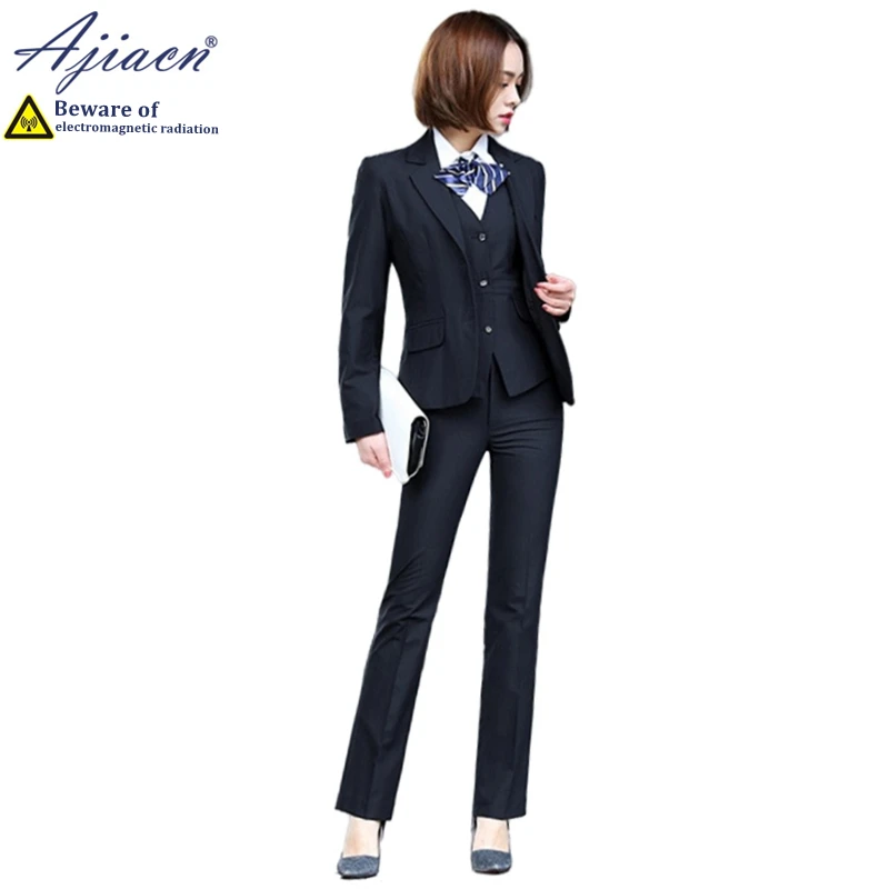 Anti Radiation Women Business Coat with Silver Fiber
