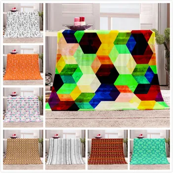 

Geometry Blanket Cartoon Sherpa Fleece Blankets Throws on Bed Crib Couch 150x200CM Baby Girls Boys Kids Gift