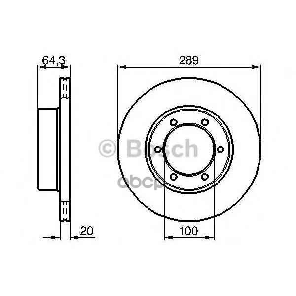 Тормозной Диск 0986478453 Bosch арт. 0986478453