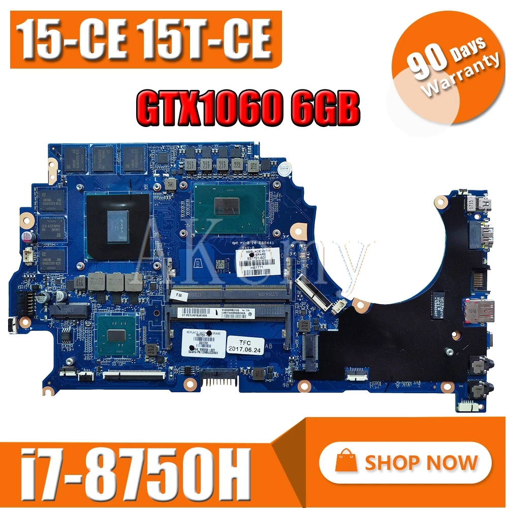 SAMXINNO L10770 601 для For HP OMEN 15T CE100 15 CE материнская плата ноутбука DSC GTX 1060 6GB i7 8750H