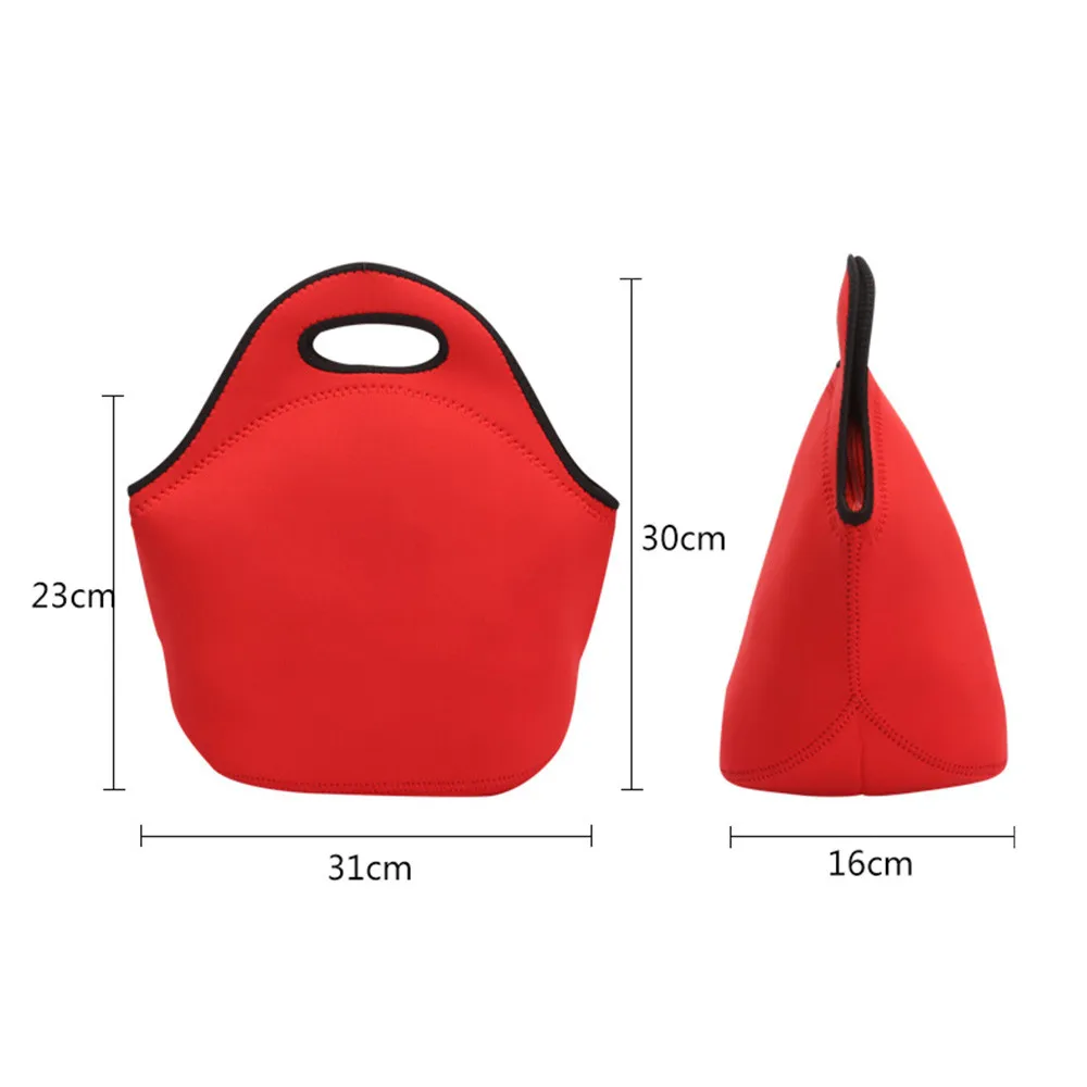 Thermal Insulated Neoprene Lunch Bag for Men Women Kids Waterproof Lunch Bags Cooler Insulation Lunch Box Food Bag#30