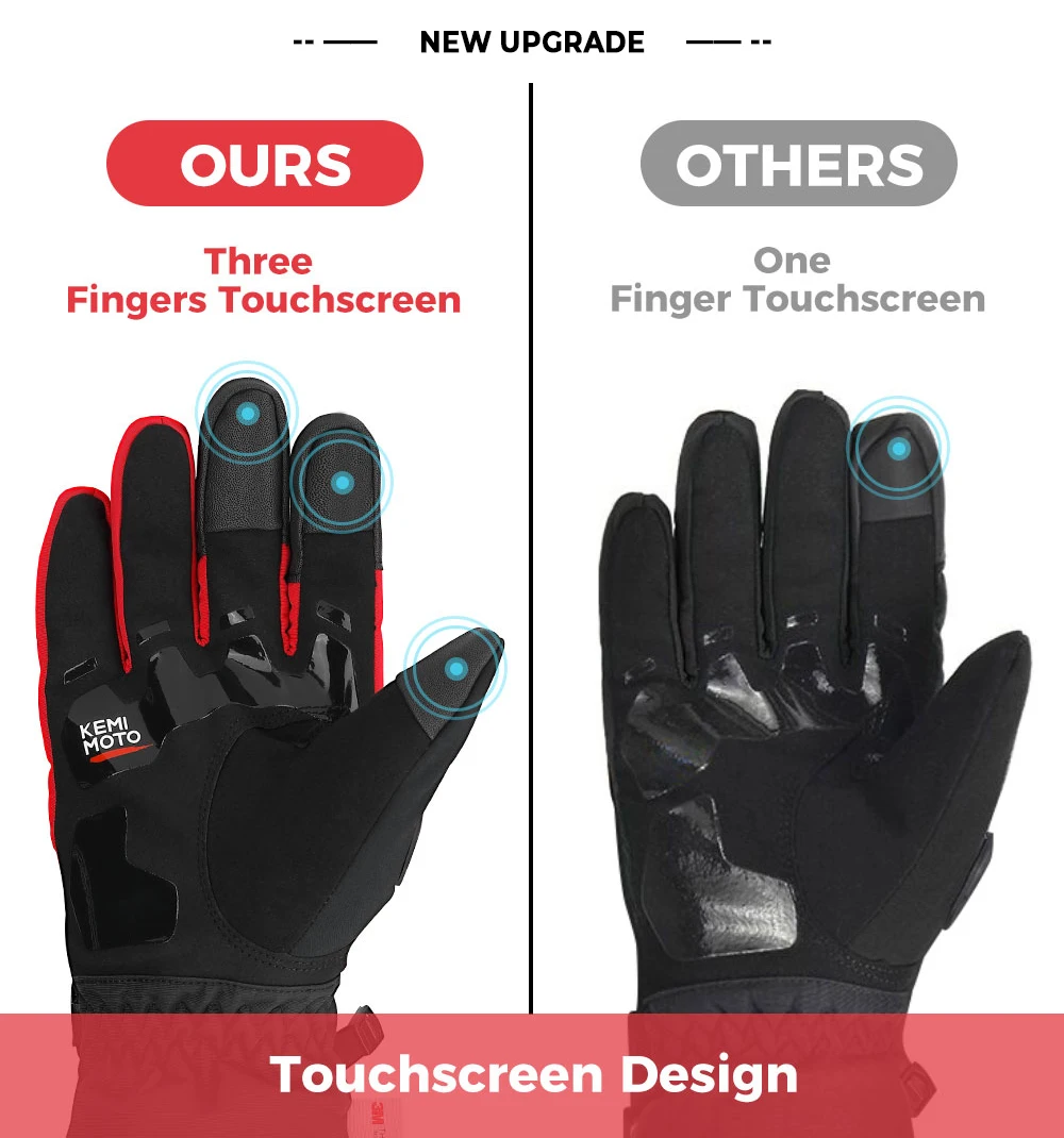 mulheres touch screen guantes moto inverno impermeável