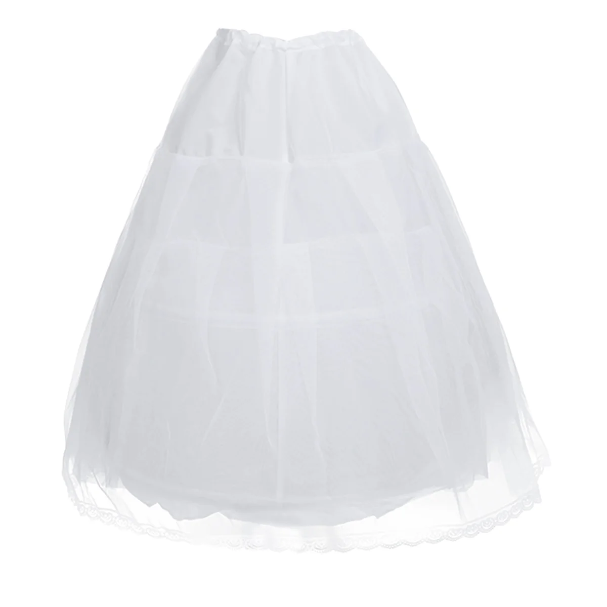Kids Girls 2 Hoops Crinoline Slip Petticoat Wedding Flower Girl's Underskirt for Rockabilly Dresses Children's Ballet Skirt Tutu