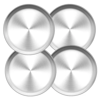 

Promotion! Pizza Baking Tray, 10-Inch Pizza Tray Stainless Steel Oven Baking Stainless Steel Tray Korean Barbecue Tray Western R