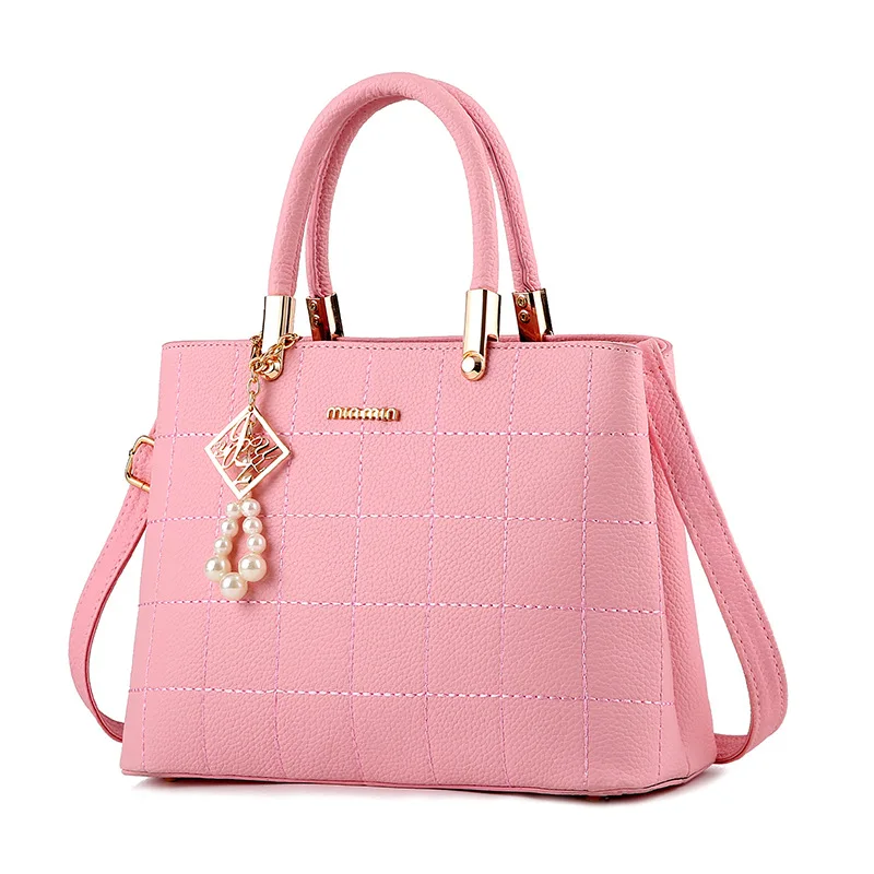 Женская сумка модная кожаная сумка через плечо женская сумка-мессенджер роскошные дизайнерские сумки через плечо Famale жемчужная подвеска сумки - Цвет: XPSW140 Pink