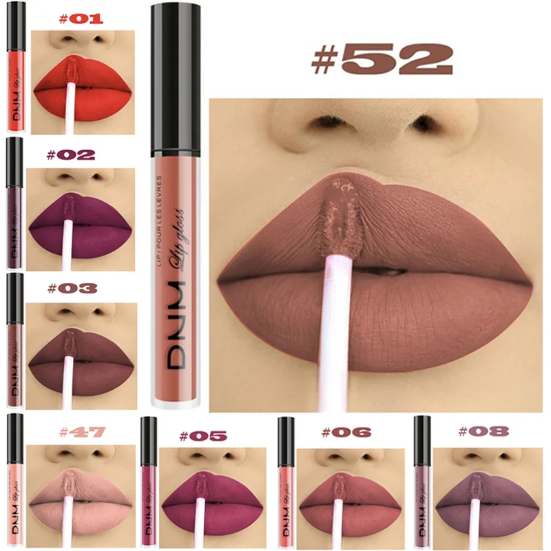 

New Brand Makeup Matte Liquid Lipstick Nude Chocolate Color Long lasting Red Lipstick Matte Red Velvet Lip Gloss Korean Lip Tint
