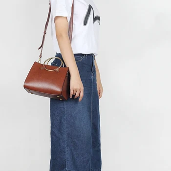 

YIFANGZH Top Qualitly Women Bag Luxury, Premium Genuine leather Top Gold Handle Satchel Bag Shoulder Bag for Women