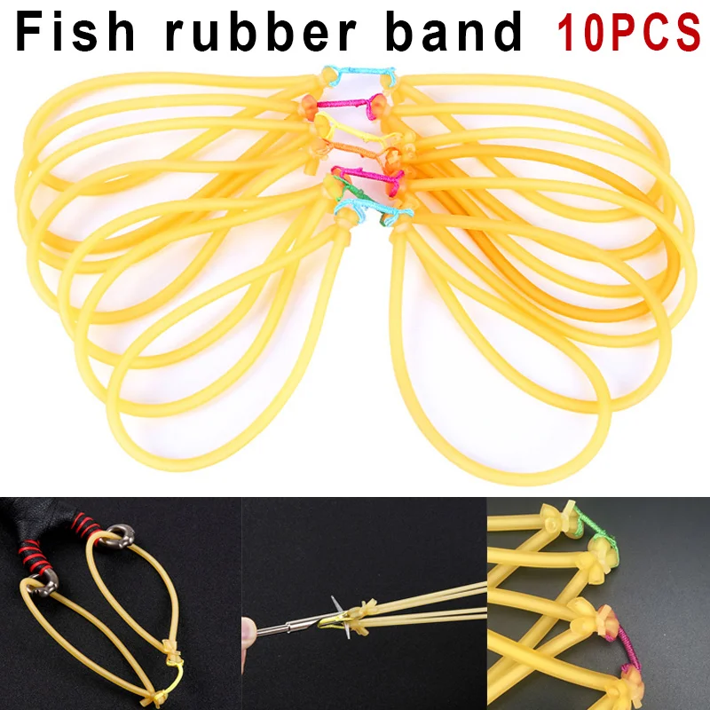 10Pcs/set Outdoor Elastic Bungee Rubber Band for Fishing Traditional FH99 | Спорт и развлечения