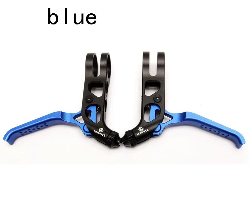blue 1 Пара Сверхлегкий CNC Велосипедный тормозной рычаг для Brompton складной велосипед V тормоз Велоспорт дорожный велосипед запчасти аксессуары 4 цвета - Color: blue