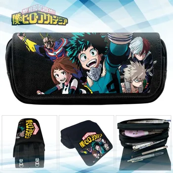 

New High Quality My Hero Academia Pencil Case Cosplay Prop Canvas Zipper Large Capacity Stationery Bag Stationery Box Package