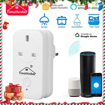 

Timethinker Smart Plug WiFi Smart Socket for Apple Homekit Siri ALexa Google Home APP AU US EU UK Adapter 2Pcs WS2 Power Plug