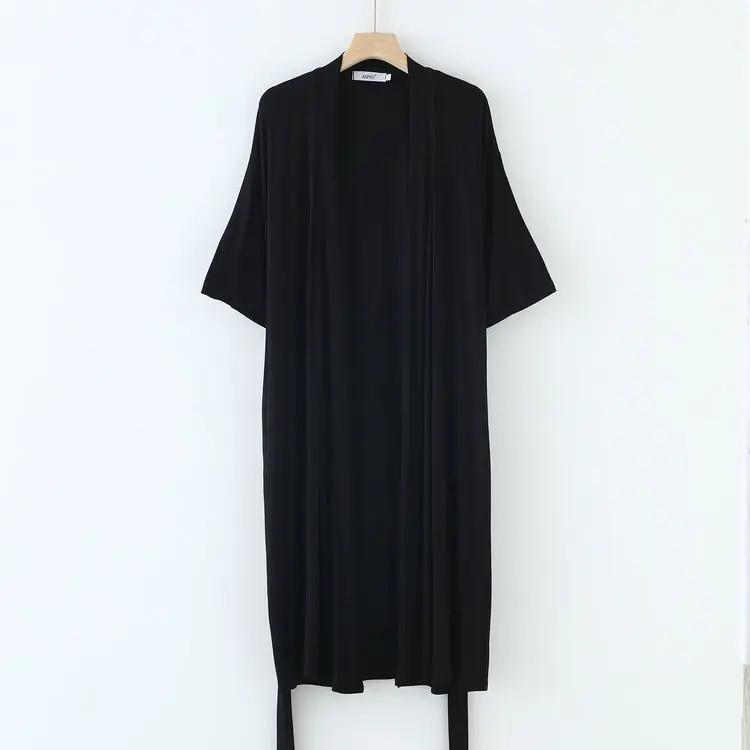 Kimono Women Summer Robes Comfortable Modal Sleepwear Short Sleeve Bathrobes Female Loose Plus Size Home Clothes Ropa Mujer