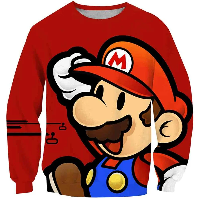 От 4 до 14 лет Mario Bros куртки с капюшоном Одежда для мальчиков в стиле видеоигры Super 3D Детские комплекты принтом