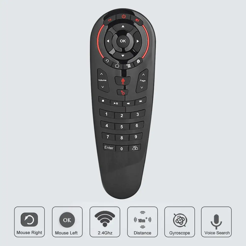 G30 2 4G Беспроводная Голосовая воздушная Мышь 18 клавиш с гироскопом сенсорная