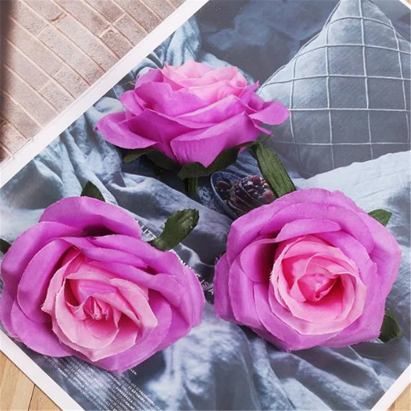48P ДИА. 3,35 см/"искусственные розы головы моделирования розы для DIY свадьбы рождественской вечеринки дома Цветочная декоративная стена украшения