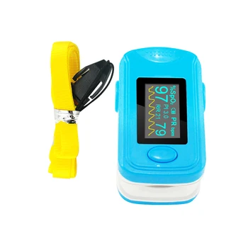 

OLED display Fingertip Pulse Oximeter, Blood Oxygen SpO2 oximetro Respiration Rate monitor Blue