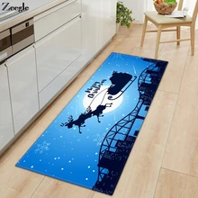 Zeegle коврик с рождественским дизайном Противоскользящий коврик для гостиной Впитывающий Коврик для ванной комнаты коврик для прихожей мягкий фланелевый прикроватный коврик