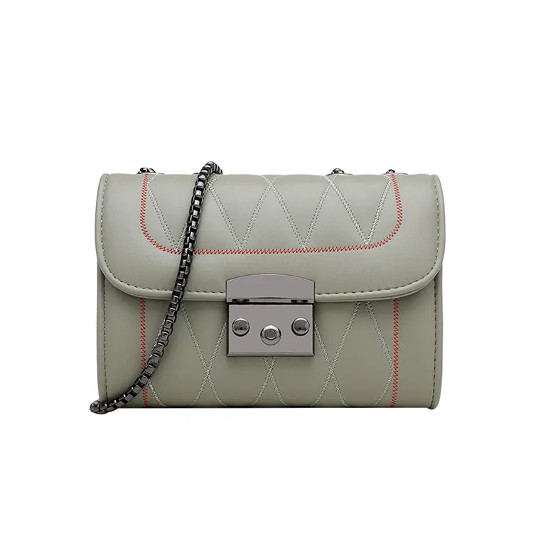 

New Style Spiraea Rhombus Chain Bag Versitile Fashion Casual Square Sling Bag Simple Crossbody Bag