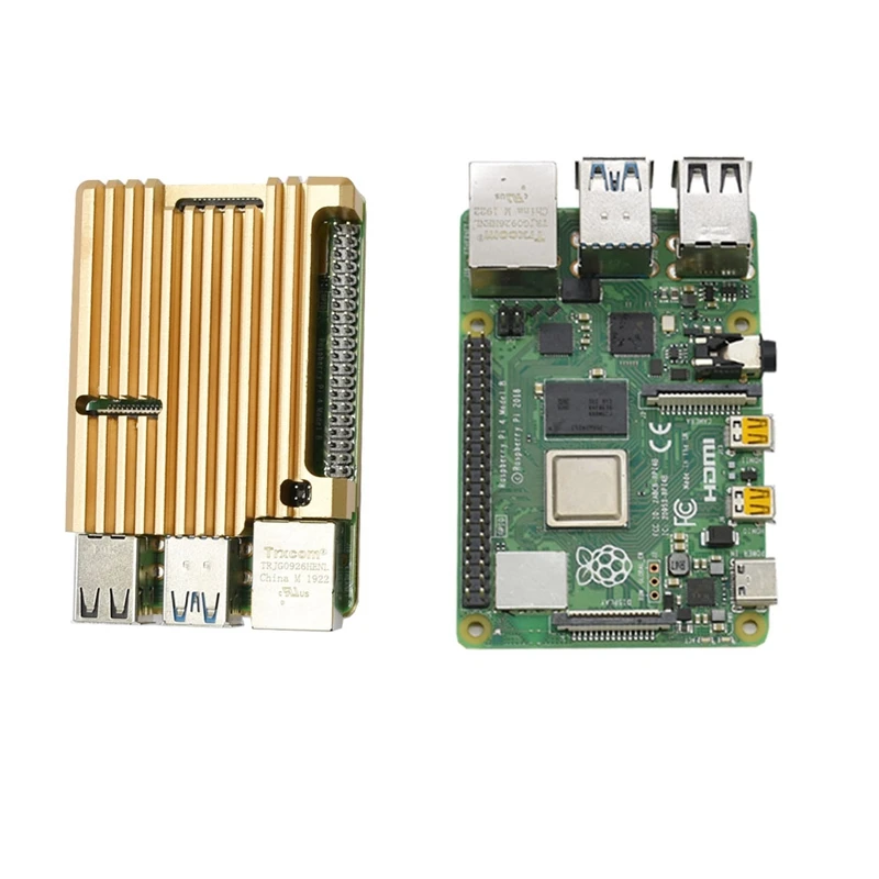 Для Raspberry Pi 4 Модель B 4 Гб ОЗУ Поддержка 2,4/5,0 ГГц wifi Bluetooth 5,0 с алюминиевым ЧПУ сплава защитный чехол