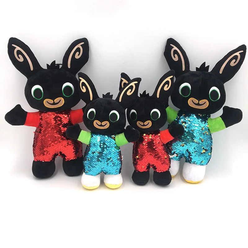 

30/37cm Sequin Bing Bunny Rabbit Cartoon Plush Toy, Fnaf Bing Friends Flop Sula Bear Stuffed Animal Plush Doll For Girls B910