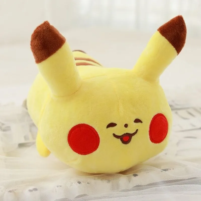 TAKARA TOMY Pokemon Pikachu плюшевая игрушка-подушка милый Экспрессия Eevee Кукла Kawaii аниме мягкая диван украшение подарок для ребенка