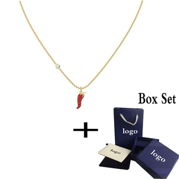 

SWA New MINA BEAR LISABEL Lucky Red Pepper Lively and Bright Female Necklace 5510531 Jewelry Send Girlfriend Holiday Best Gift