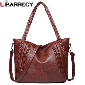 

Women Double Zipper Leather Handbags High Quality Bags Sac Women Shoulder Bag Ladies Cacual Totes Crossbody Bags for Women Bolso
